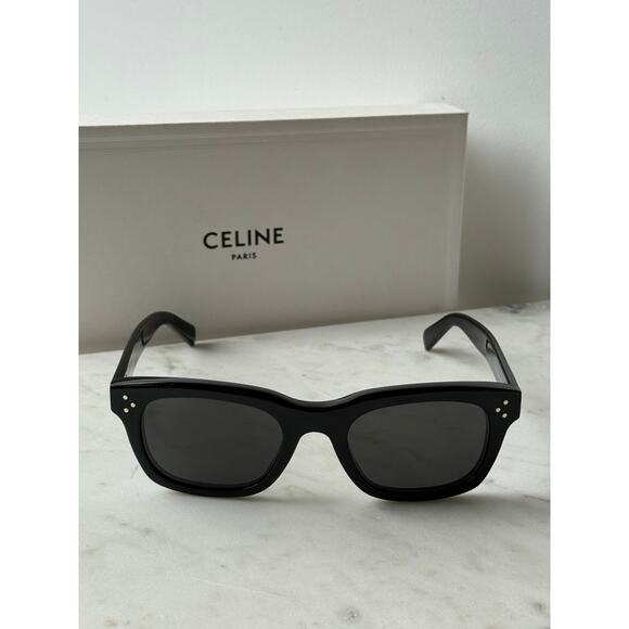 NEW Celine CL40232I Unisex Black Squared Sunglasses - Picture 5 of 7